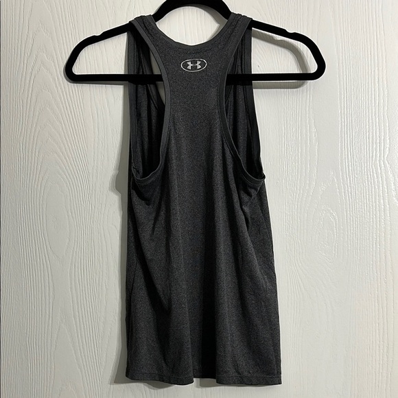 Under Armour Gray Tank Top Scoop Neck Racerback - Picture 2 of 3